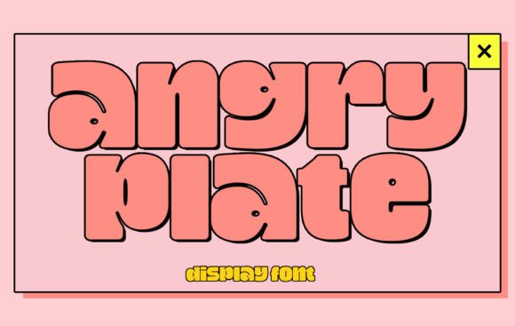 Angry Plate: A Bold Display Font for Impactful Design