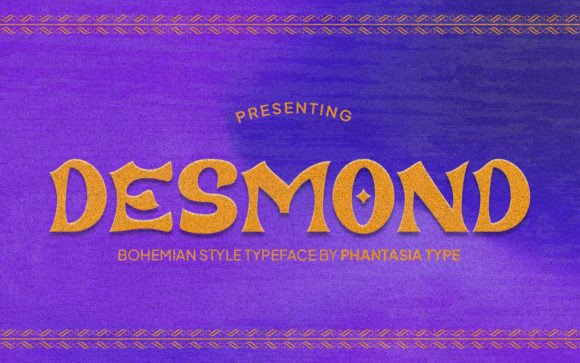 Desmond: A Bohemian Display Font for Editorial Projects