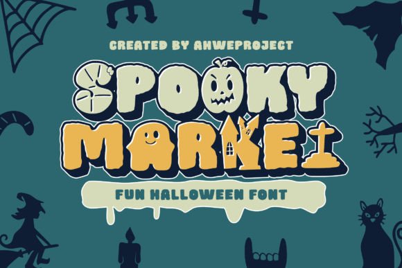 Spooky Market: A Playful Display Font for Halloween and Beyond