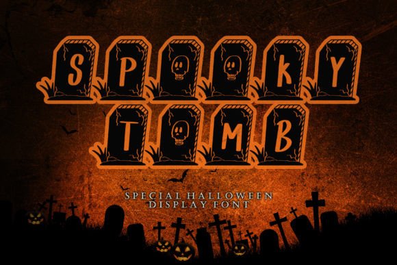 Spooky Tomb Font for Halloween-Themed Web Design