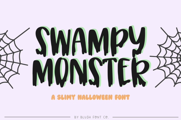 Swampy Monster: A Spooky Display Font for Halloween Web Design