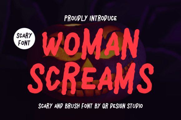 Woman Screams Font for Editorial Design
